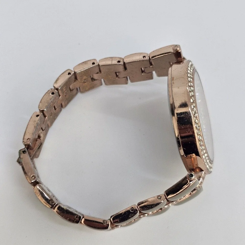 40MM Women's Watch Gray Dial Two Tone Bracelet Band 6.5